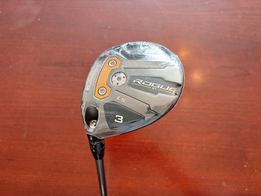 (Left-handed) *NEW IN PLASTIC* Callaway Rogue ST LS 3-Wood / Stiff